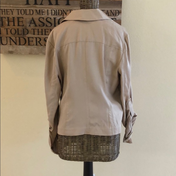 Ann Taylor Asymmetrical Tan Jacket M - Picture 5 of 7